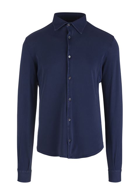 Teorema Shirt In Royal Blue Cotton Piqué FEDELI | 028385