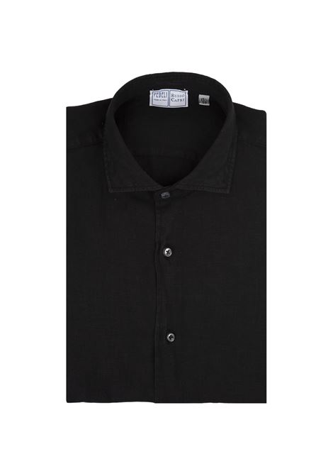 Camicia Nick In Lino Nero FEDELI | 050136