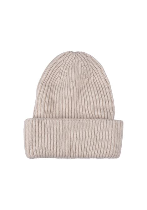 Gold Ribbed Cashmere Beanie FEDELI | DI06014GOLD