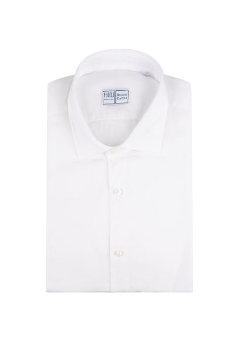 Camicia Classica In Lino Bianco FEDELI | 051741