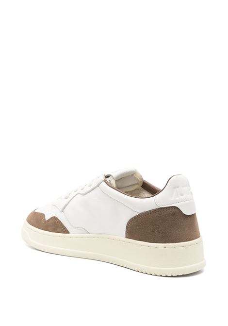 Sneakers Medalist Low In Suede Cigar e Pelle Bianca AUTRY | AULMGS34