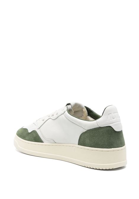 Sneakers Medalist Low In Suede Verde Militare e Pelle Bianca AUTRY | AULMGS40