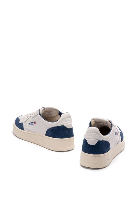 Sneakers Medalist Low In Suede Blu Capri e Pelle Bianca AUTRY | AULMGS41