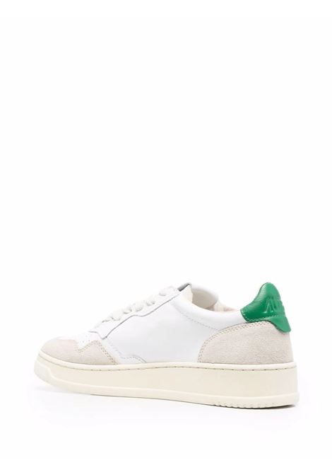 Sneakers Medalist Low In Suede e Pelle Bianca e Verde AUTRY | AULMLS23