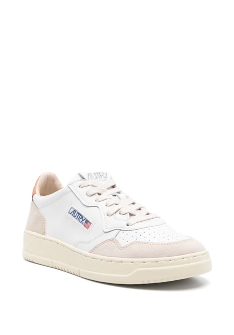 Sneakers Medalist Low In Suede e Pelle Bianca e Sandstorm AUTRY | AULMLS76