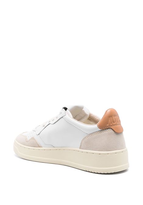 Sneakers Medalist Low In Suede e Pelle Bianca e Sandstorm AUTRY | AULMLS76