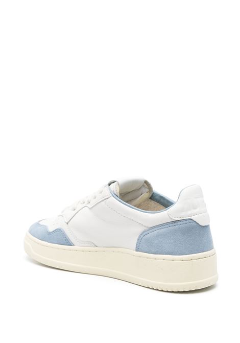 Sneakers Medalist Low In Pelle Bianca e Suede Celeste AUTRY | AULWGS38