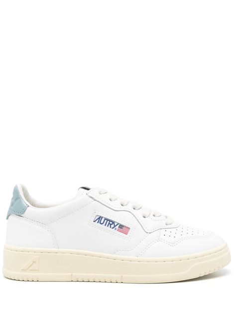 Sneakers Medalist Low In Pelle Bianca e Silver Blue AUTRY | AULWLL79