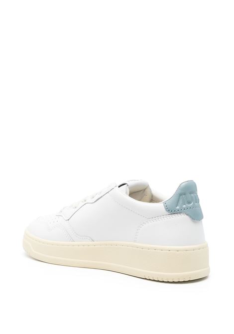 Sneakers Medalist Low In Pelle Bianca e Silver Blue AUTRY | AULWLL79