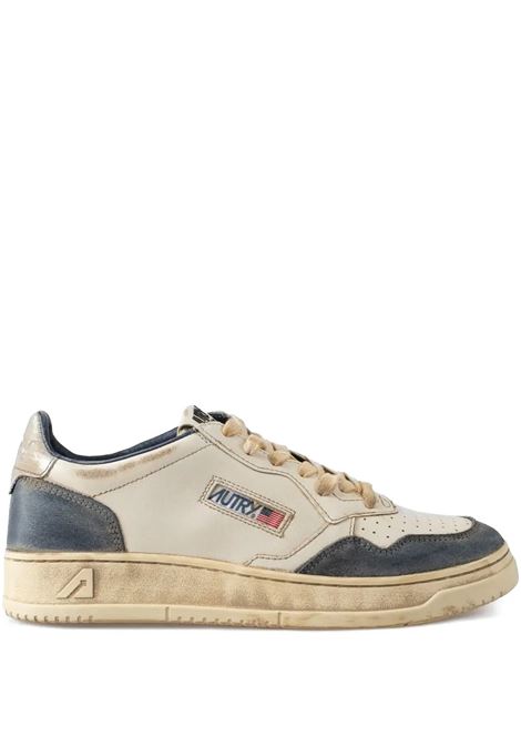 Sneakers Medalist Low Super Vintage In Pelle E Suede Colore Space Blue e Silver AUTRY | AVLMLS07