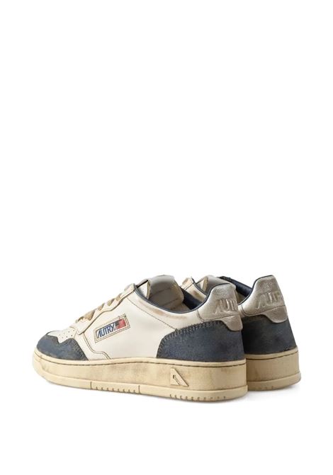 Sneakers Medalist Low Super Vintage In Pelle E Suede Colore Space Blue e Silver AUTRY | AVLMLS07