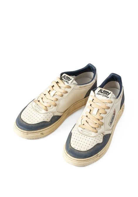 Sneakers Medalist Low Super Vintage In Pelle E Suede Colore Space Blue e Silver AUTRY | AVLMLS07