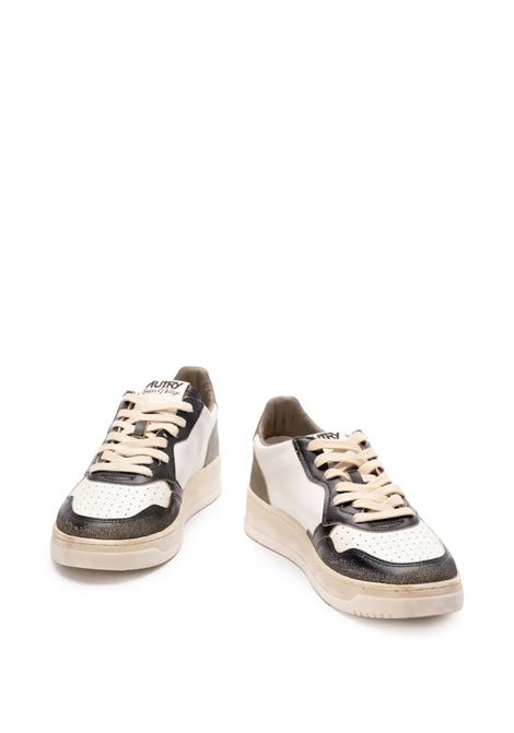 Sneakers Medalist Super Vintage In Bianco Covert Green e Nero AUTRY | AVLMSV46