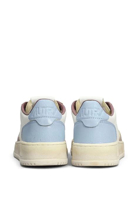 Sneakers Medalist Low Super Vintage In Pelle Bianco, Celestial Blue e Taupe AUTRY | AVLWSV47