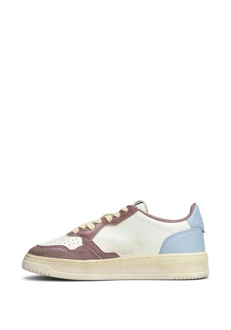 Sneakers Medalist Low Super Vintage In Pelle Bianco, Celestial Blue e Taupe AUTRY | AVLWSV47