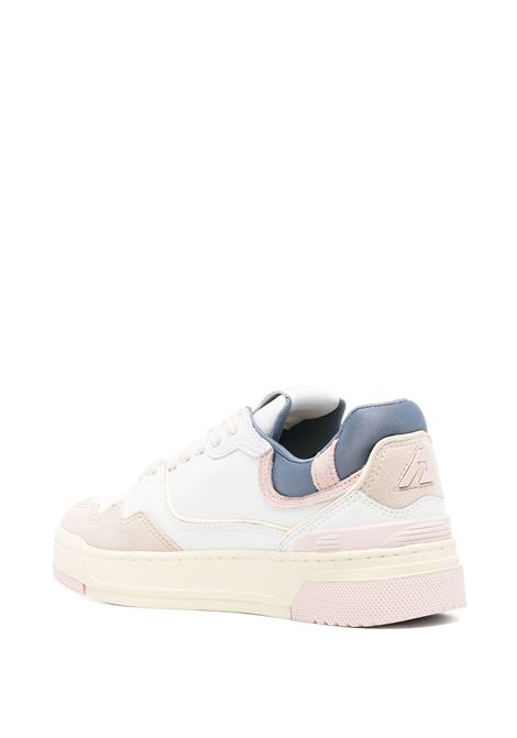 Sneakers CLC In Pelle e Suede Colore Bianco e Peach Whip AUTRY | ROLWMC01