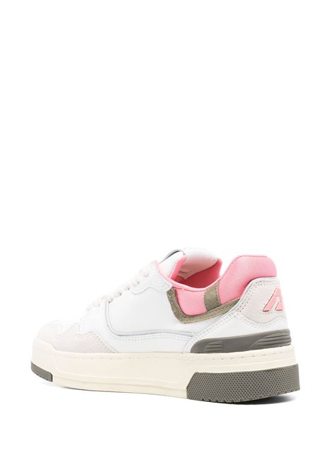 Sneakers CLC In Pelle e Suede Colore Bianco e Geranium AUTRY | ROLWMC03