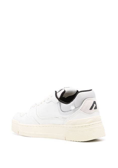 Sneakers CLC In Pelle Bianca e Suede Silver AUTRY | ROLWMY06