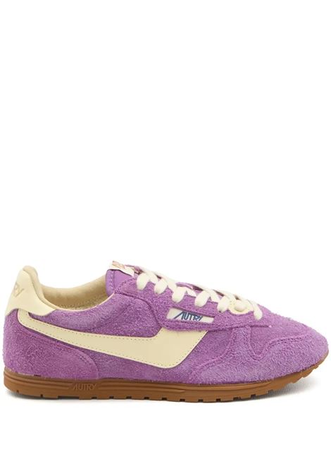 Sneakers Windspin In Suede E Pelle Viola E Rutabaga AUTRY | WSLWUB14