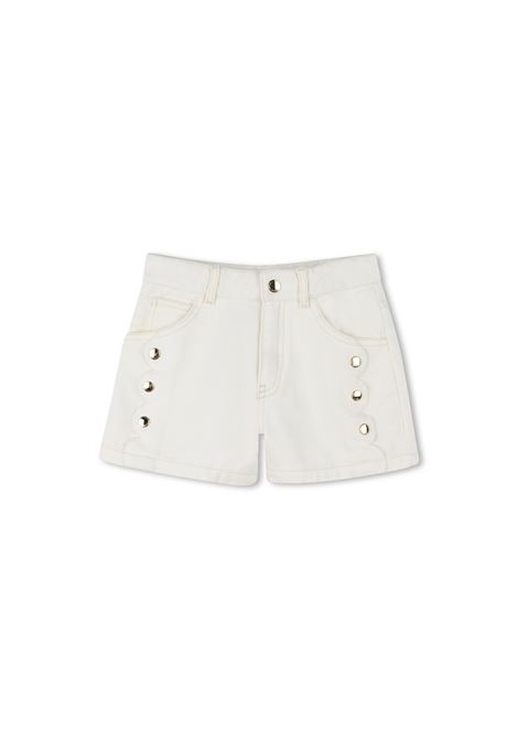 Shorts In Denim Off White CHLOÉ KIDS | Pantaloni | C20470117