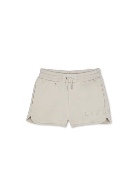 Shorts Beige Con Logo GIVENCHY KIDS | Pantaloni | H30795184