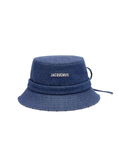 Cappello Le Bob Gadjo In Navy Con Righe Navy JACQUEMUS | 223AC001-151338F