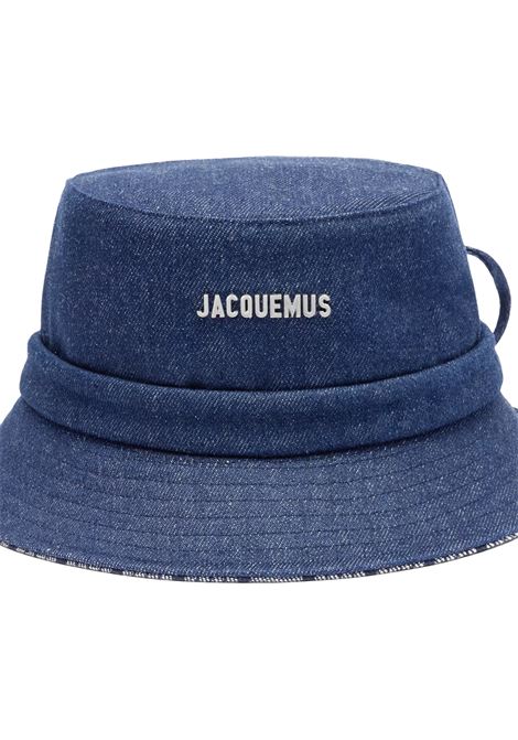 Cappello Le Bob Gadjo In Navy Con Righe Navy JACQUEMUS | 223AC001-151338F