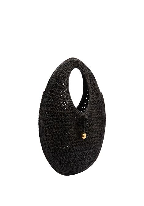 Spiaggia Round Bag In Black Raffia JACQUEMUS | 243BA387-3219990