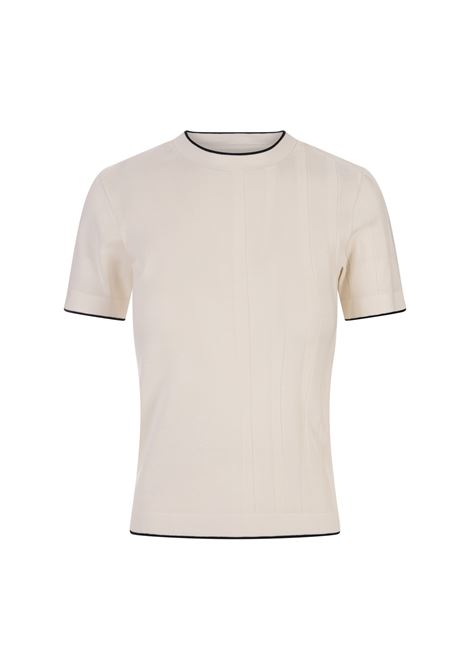 Le T-Shirt Tricot In Off-White JACQUEMUS | 243KN801-2065110