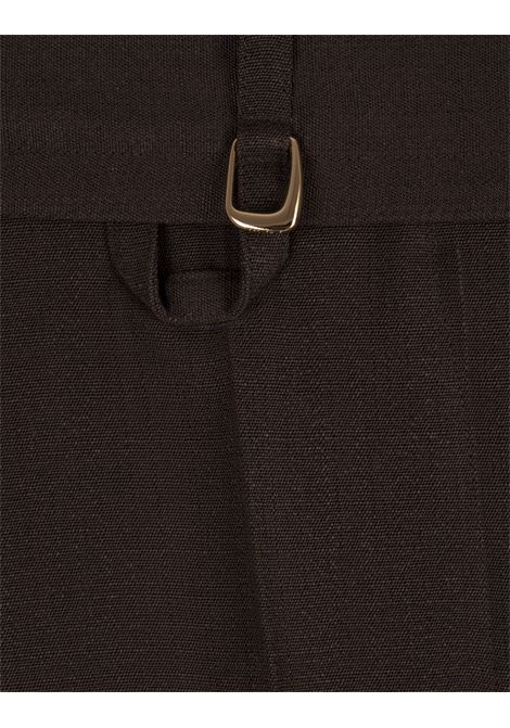 Pantaloni Tibau Marrone Scuro JACQUEMUS | 243PA038-1562880