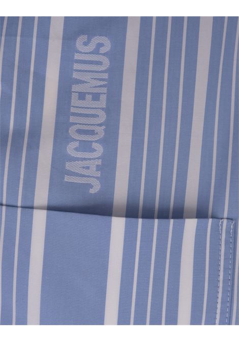 La Chemise Pablo In Jacquard Blue/White JACQUEMUS | 243SH062-16913EV