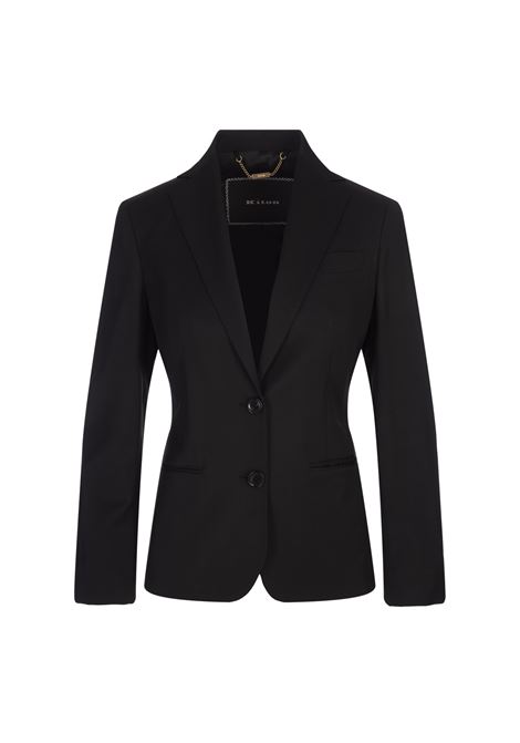 Black Virgin Wool Single-Breasted Blazer KITON | D23501K0102405