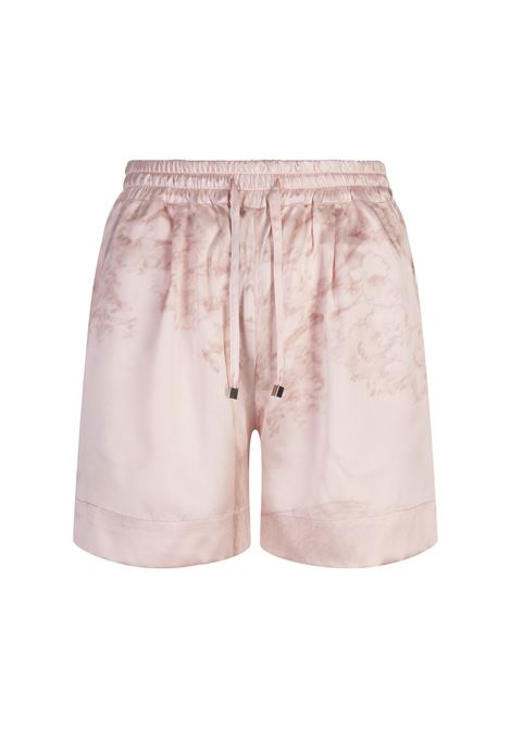 Pink Printed Silk Shorts KITON | D58114K0926E11