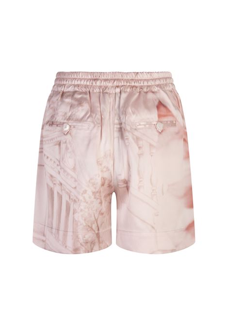 Pink Printed Silk Shorts KITON | D58114K0926E11