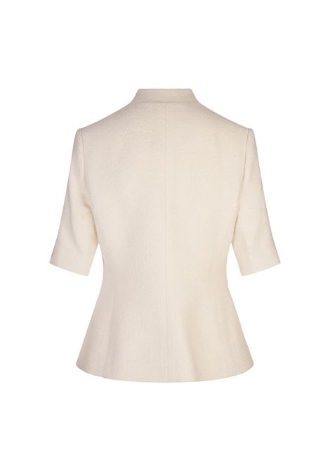 Cream Silk and Cashmere Double-breasted Jacket KITON | D59504K0937E01