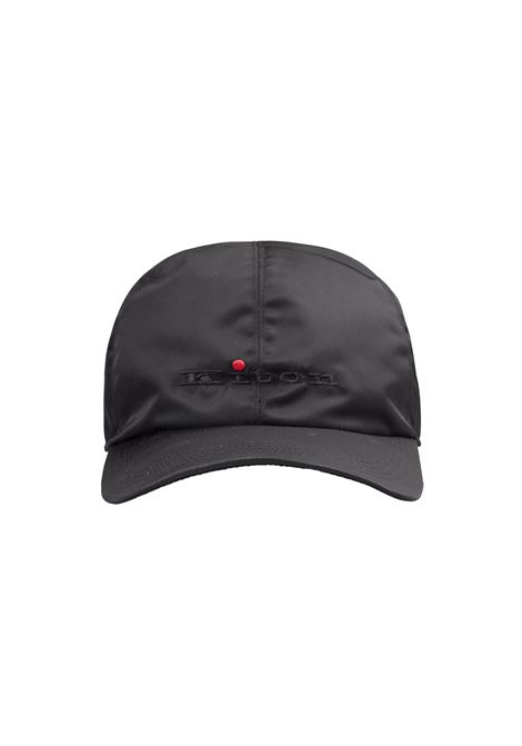 Black Nylon Baseball Hat With Logo KITON | UCAPP68K0729F01/007