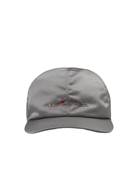 Cappello Da Baseball In Nylon Grigio Con Logo KITON | Cappelli | UCAPP68K0729F03/009