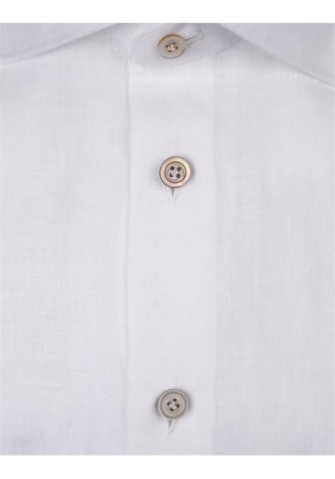 Camicia In Lino Bianco KITON | UCCH0921301/000