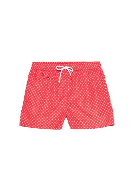 Red Swim Shorts With Pattern KITON | UCOM2CK0747F23/001