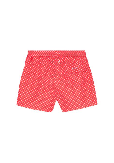 Red Swim Shorts With Pattern KITON | UCOM2CK0747F23/001