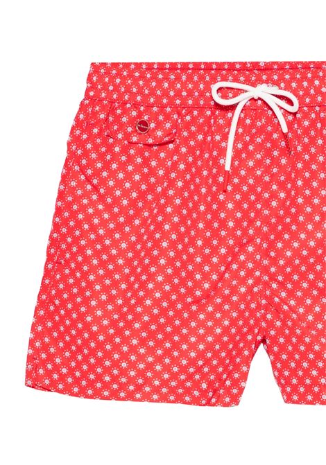 Red Swim Shorts With Pattern KITON | UCOM2CK0747F23/001