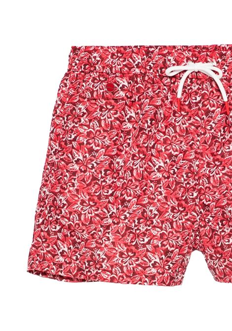 Red Floral Print Swim Shorts KITON | UCOM2CK0748F04/000