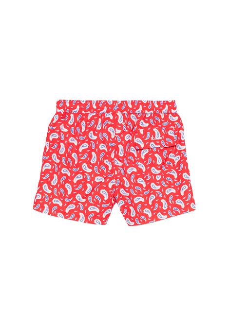 Red Swim Shorts With Paisley Pattern KITON | UCOM2CK0748F36/002