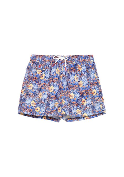 Multicoloured Floral Swim Shorts KITON | Swimwear | UCOM2CK0748F56/001