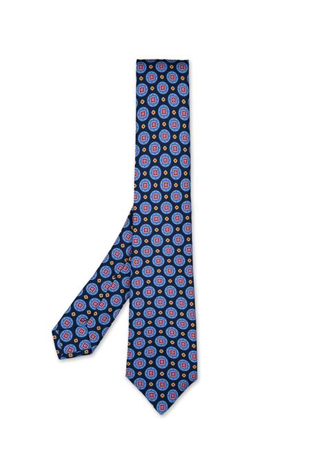 Cravatta Blu Con Pattern Multicolore KITON | UCRVKRC04L6101/002