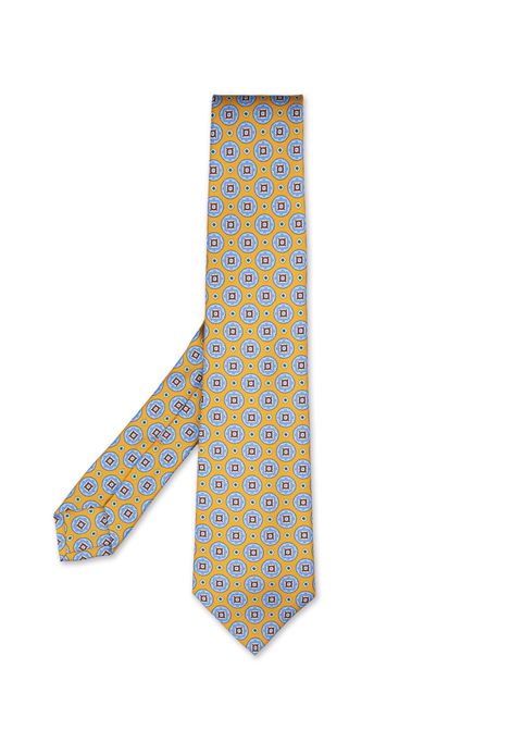 Cravatta Gialla Con Pattern Multicolore KITON | UCRVKRC04L6103/000