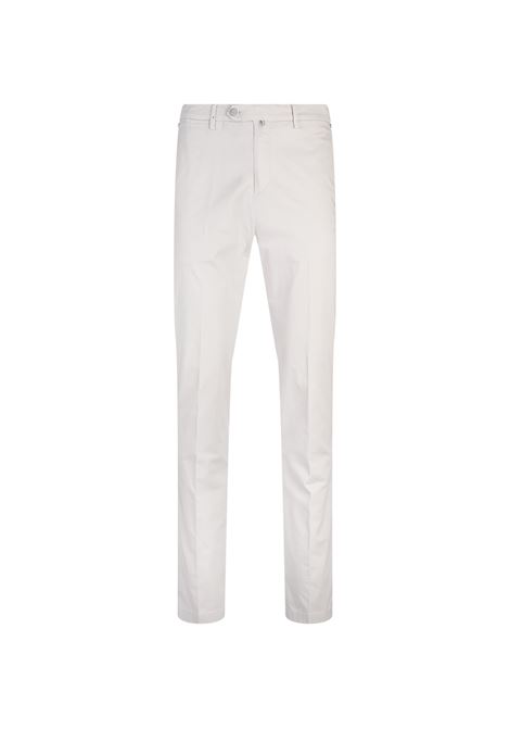 Pantaloni Affusolati In Cotone Stretch Grigio Chiaro KITON | UFPP79K0600F03/009