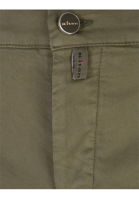 Military Green Cargo Bermuda Shorts KITON | UFPPBK0601F08/000