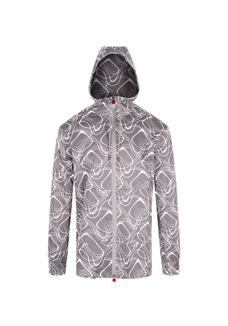 Grey Printed Umbi Zip-up Hoodie KITON | UMC010H0924812/000