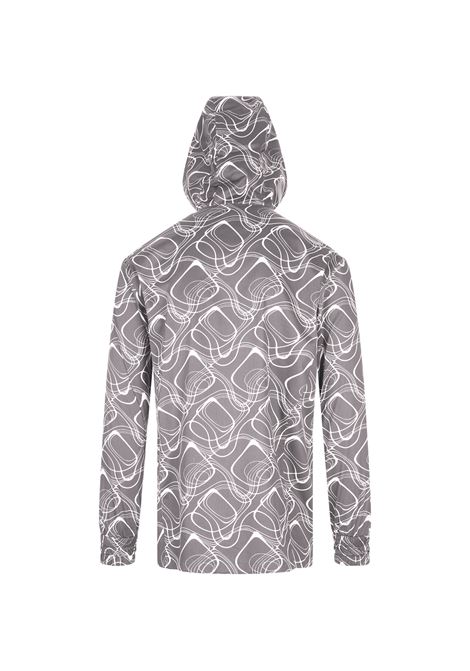 Grey Printed Umbi Zip-up Hoodie KITON | UMC010H0924812/000